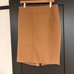 J. Crew Factory Women's Wool Camel Pencil Skirt NWT - 6